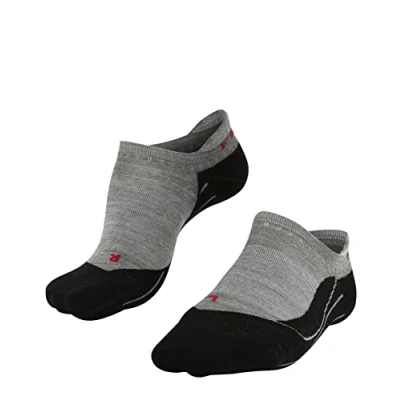 Image of FALKE Women&#039;s TK5 Wander Invisible W IN Wool Thin Anti Blister 1 Pair Hiking Socks, Grey (Light 3403), 2.5 3.5