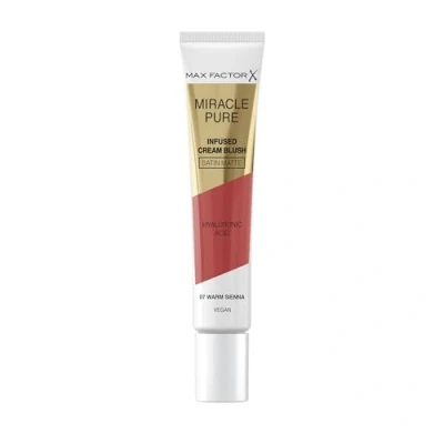 Image of Max Factor Miracle Pure Cream Blush Matte Warm Sienna, Plumps &amp; Hydrates, Buildable Glow, Infused with Hylaluronic Acid Squalene, Lightweight Creamy Texture, All Day Fresh Healthy Skin