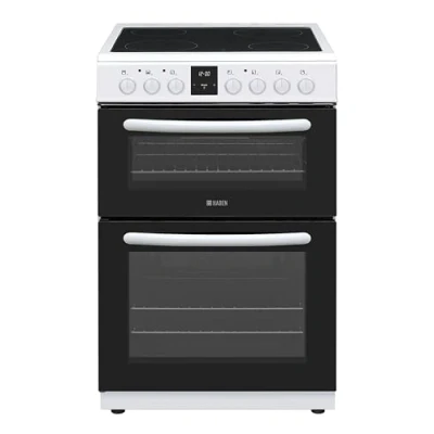 Image of Haden Electric Cooker 60cm Double Oven with Ceramic Hob Digital Touch Timer Freestanding 108 litre capacity