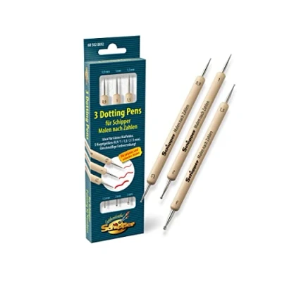 Image of Schipper 605020892 Paint by Numbers 3 Dotting Pens Double Sided Alternative to Brushes, Suitable for Any Painting