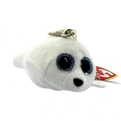 Image of Carl etto Ty 36624 Icy Glitter Eye Pink Clip Seal Glub Schi&#039;s Beanie Boo&#039;s, 8.5 cm, White