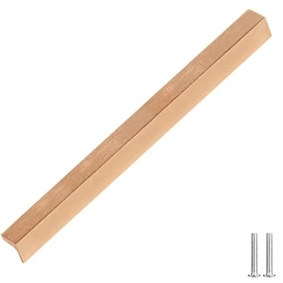 Image of Decoranddecor Contemporary Pull Handles Solid Metal for Cabinets (224mm Between Hole Centres, Matt Rose)