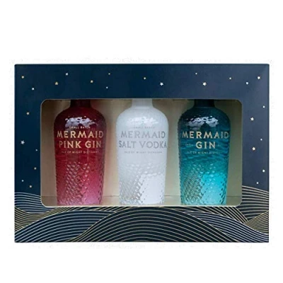 Image of Mermaid Gin and Vodka Miniature Gift Set 3 x 5cl 42% ABV