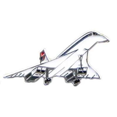 Image of Metal Enamel Pin Badge Concorde Aeroplane Airline Jet airplane plane aircraft