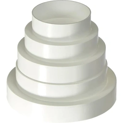 Image of Diameter 80 100 120 125 150 mm PVC Reducer Connector Pipe Transition Ventilation Round Duct Fan Universal