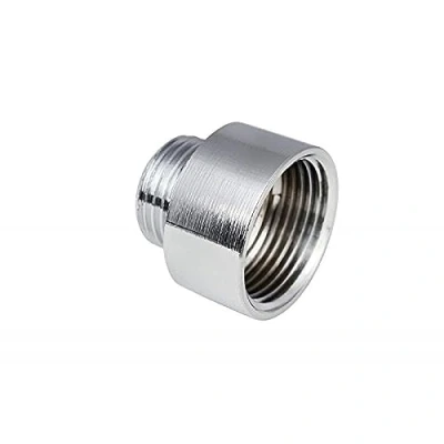 Image of Chrome Water Pipe Reducer 3/4&quot; x 1/2&quot; BSP Thread Reducing Coupler Male / Female Tap Reduced Connector