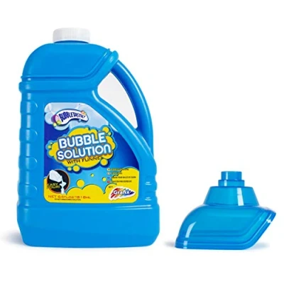 Image of Grafix Bubble Solution Bottle 1.8 litres Large Mixture for Machines with a Funnel Assorted Colors