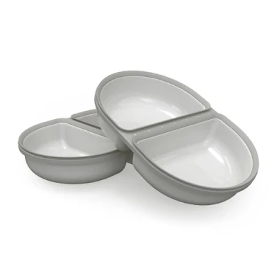 Image of Sure Petcare SureFeed Split Pet Bowl with Integrated Seal, Compatible Microchip Feeder Sealed Lid, Works for Wet and Dry Food, Keeps Food Fresh, Grey
