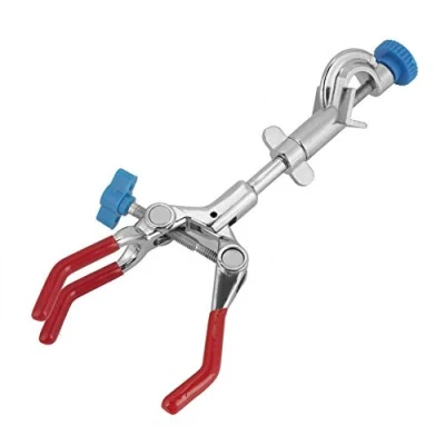 Image of TOPINCN Lab Clamp 3 Prong Finger Style Clip Adjustable Swivel Extension Flask Test Tube Condenser Holder