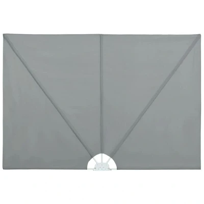 Image of vidaXL Collapsible Terrace Side Awning Grey 300x200 cm