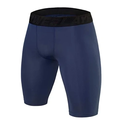 Image of PowerLayer Boys&#039; Compression Base Layer Thermal Skins Shorts Navy Eclipse, 8 10 Years