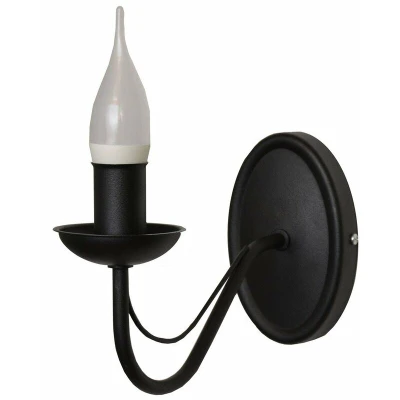 Image of HELAM Malbo wall light in black, 1 bulb