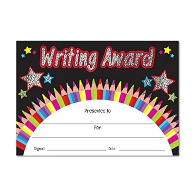 Image of SuperStickers Writing Award Sparkling Certificates (A5). Pack of 20.