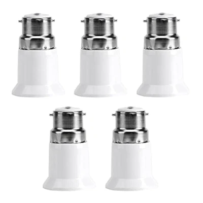 Image of Hsthe Sea 5X B22 to E27 Socket Converter, Adapter Lamp Base, Adapter, Adaptor for LED Lamps and Bulbs CFL