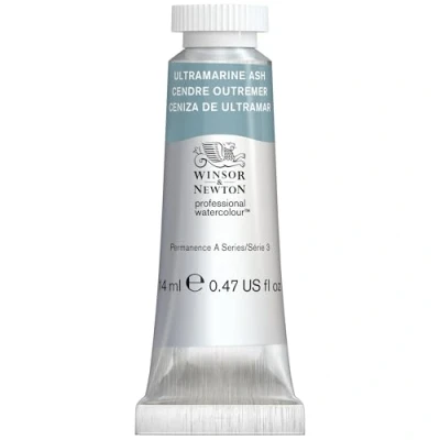 Image of Winsor &amp; Newton 0105424 Professional Watercolour, Colours, Ultramarine Ash, 14 ml Tube Watercolour Paint