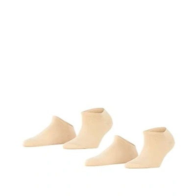 Image of ESPRIT Women&#039;s Uni 2 Pack W SN Cotton Low Cut Plain Pairs Trainer Socks, Beige (Cream 4011), 5.5 8