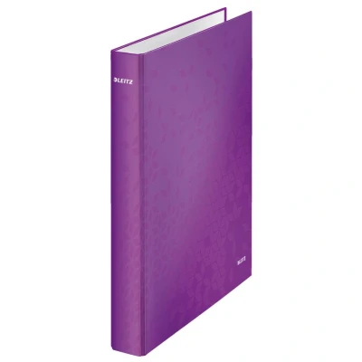 Image of Leitz Wow 4 Ring Binders Pack of 10, 25 mm Film Coated Cardboard Assorted Anneaux violet