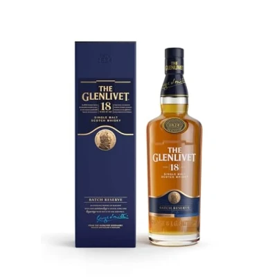 Image of The Glenlivet 18 Year Old Single Malt Scotch Whisky, 70 cl with Gift Box