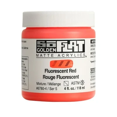 Image of Golden : SoFlat Matte Acrylic Paint 118ml Fluorescent Red