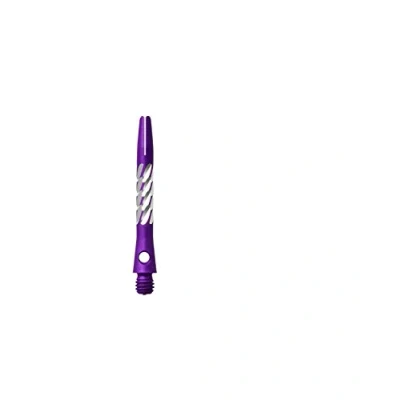 Image of Unicorn Dart Shafts Premier Anodised Aluminium Short 37.0 mm Purple 3 Stems