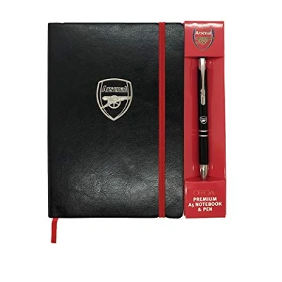 Image of Arsenal FC Notebook &amp; Pen A5 Executive Premium OFFICIAL Football Gift