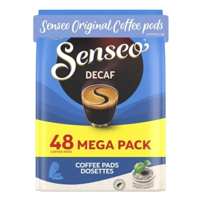 Image of Senseo, Decaffeinated Coffee Pods Medium Roast, No Caffeine Rich, Aromatic, and Smooth Flavor, 96 count Pods, 2 X 48 Pack