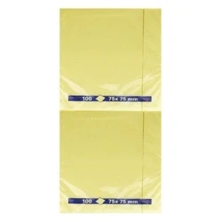 Image of Yellow Repositionable Quick Notes Pad 75x75mm (Pack of 12) WX10502