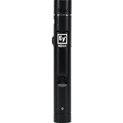 Image of Electro Voice ND66 Condenser Cardioid Instrument Microphone, Black