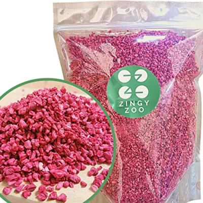 Image of Freeze Dried Raspberry Pieces XXL 500g Pure Premium Raspberries Real Food Fruit Bits Instead of Flavouring or Frozen Berry Powder Raw Vegan Crumb ZingyZoo