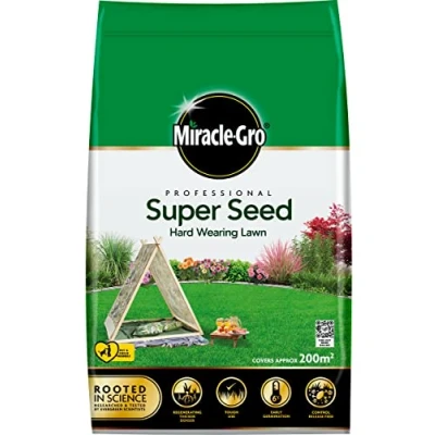 Image of Miracle Gro 121071 Professional Super Seed Hard Wearing Lawn 200m2, 6KG Bag