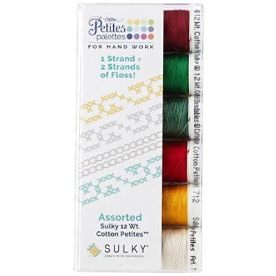 Image of Sulky Sampler 12wt Cotton Petites Christmas Collection Assortment