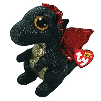 Image of TY T36321 Beanie Boos GRINDAL Dragon W/Horn, Multicolored, 15 cm