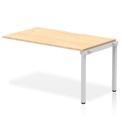 Image of Evolve Single Ext Kit Silver Frame Bench Desk 1400 Maple BE334