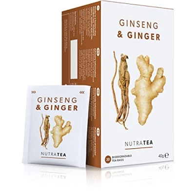 Image of Nutra Tea Ginger &amp; Ginseng 40 Bags Herbal (2 Pack)