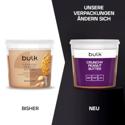 Image of Bulk Natural Roasted Peanut Butter Tub, Crunchy, 1 kg, Packaging May Vary