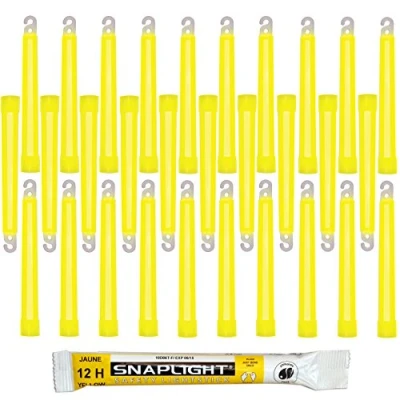 Image of Cyalume SnapLight Yellow Light Sticks 6 Inch Industrial Grade, High Intensity Glow with 12 Hour Duration (Pack of 30)