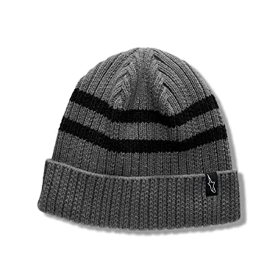 Image of Alpinestars, Roller Beanie, Cap, Charcoal Heather/Black, Os, Unisex Adult,One Size
