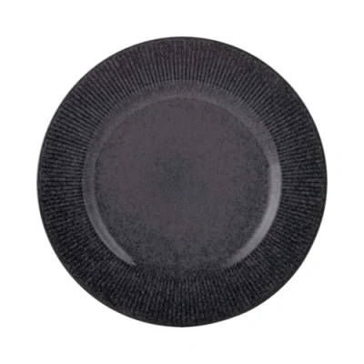 Image of Mason Cash Reactive Linear 27cm Black Dinner Plate