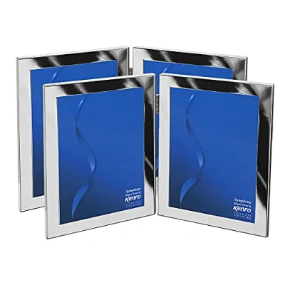 Image of Kenro Box of 2 Silver Plated Photo Frame for Photos 6x4 Inch / 10x15cm Symphony Elegant Series SYE1015/2