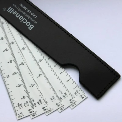 Image of 15cm 6&quot; Fan Shaped Plastic 5 Blade Scale Ruler 1:10 1:15 1:20 1:25 1:30 1:33 1:40 1:50 1:75 1:100 1:125 1:150 1:200 1:250 1:300 1:400 1:500 1:750 1:1250