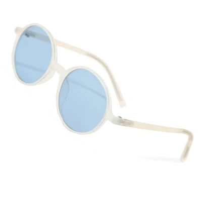 Image of ATOM Polarized 100% UV Protection Kids Sunglasses Aged between 5 12 Years Children for Boys and Girls (Blue Lens, Cream &amp; Cream)