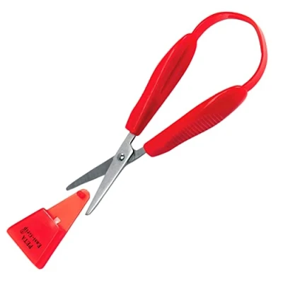 Image of PETA Easi Grip Children&#039;s Self Opening Scissors Ideal for Scissor Skills Development Ergonomic Weak or Small Hands 30mm Rounded Blade