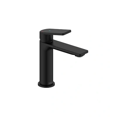 Image of Bristan FRM ES BAS BLK Frammento Eco Start Basin Mixer with Clicker Waste, Black