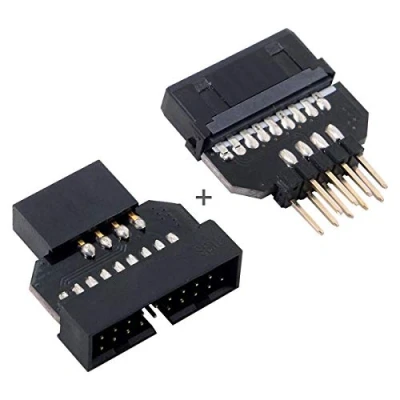 Image of Cablecc 1set Reversible USB 2.0 9Pin Housing to Motherboard 3.0 20pin Header Female Adapter