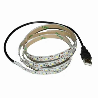 Image of ausuky 5V USB Cable 2835 LED Strip String Lamp TV PC Monitor Backlight Bias Light (White,1M)