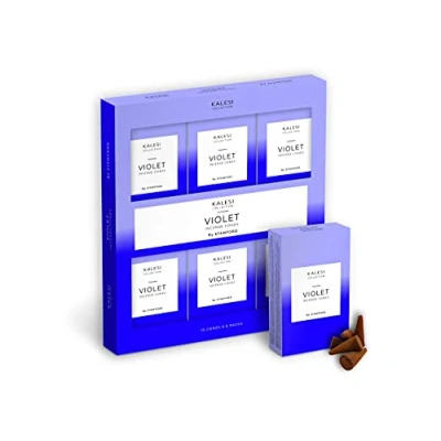 Image of The Kalesi Collection by Stamford Violet Incense Cones Pack of 6