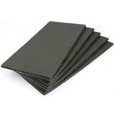 Image of Hettich 49522 Large EVA Self Adhesive Felt Pads (1 x 5 Pieces) Chair Glides Non Slip Furniture Protector Rubber Sheet 200 100 mm Black