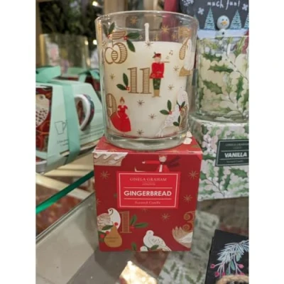 Image of Gisela Graham 7cm Twelve Days of Christmas Gingerbread Scented Boxed Candle
