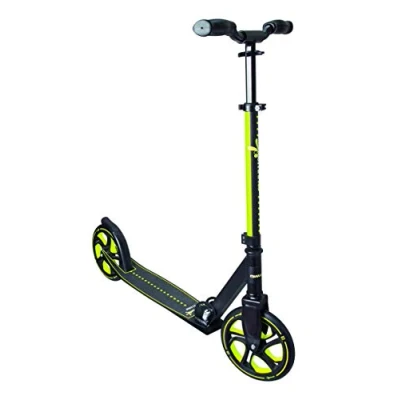 Image of muuwmi Aluminium Scooter Pro Kick scooter, 215 mm, ABEC 7, for children and adults, height adjustable, kids adults (Pink) (Lime)