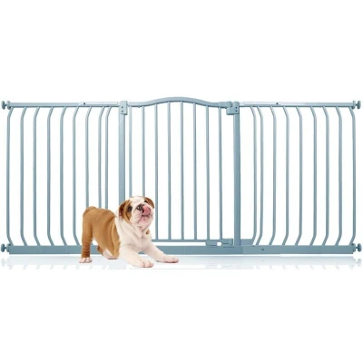 Image of Bettacare Curved Top Dog Gate, 161cm 170cm, Matt Grey, Pressure Fit Pet Gate for and Puppy, Barrier, Easy Installation